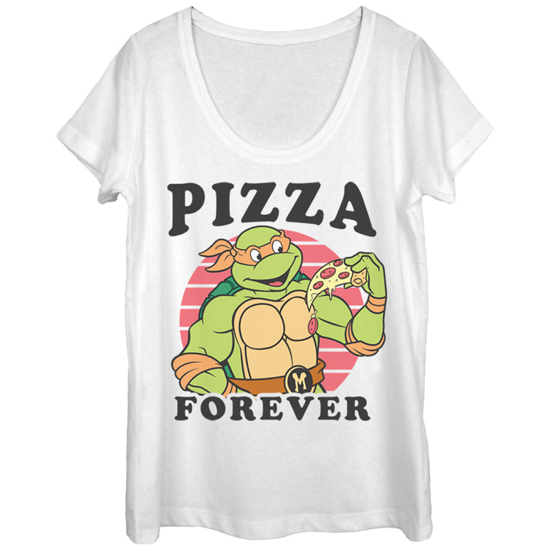 Women's Teenage Mutant Ninja Turtles Pizza Forever Scoop Neck