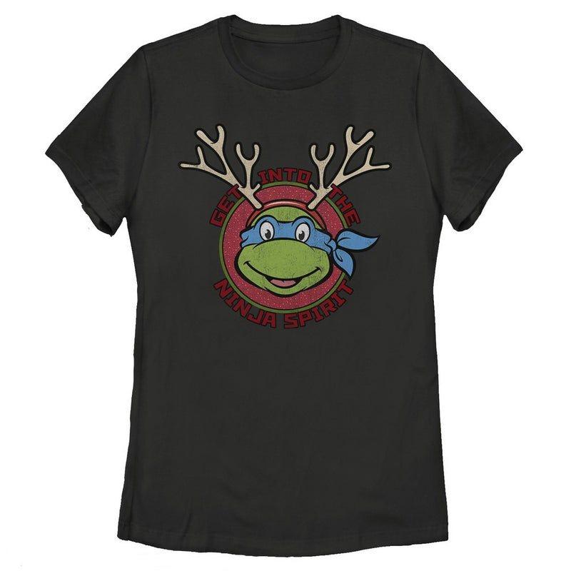 Women's Teenage Mutant Ninja Turtles Leonardo Reindeer T-Shirt
