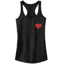 Junior's Lost Gods Valentine's Day Mini Heart Racerback Tank Top