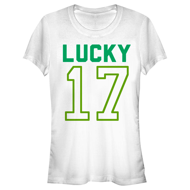 Junior's Lost Gods St. Patrick's Day Lucky Number 17 T-Shirt