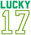 Junior's Lost Gods St. Patrick's Day Lucky Number 17 T-Shirt