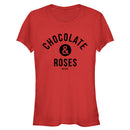 Junior's Lost Gods Valentine's Day Chocolate and Roses T-Shirt