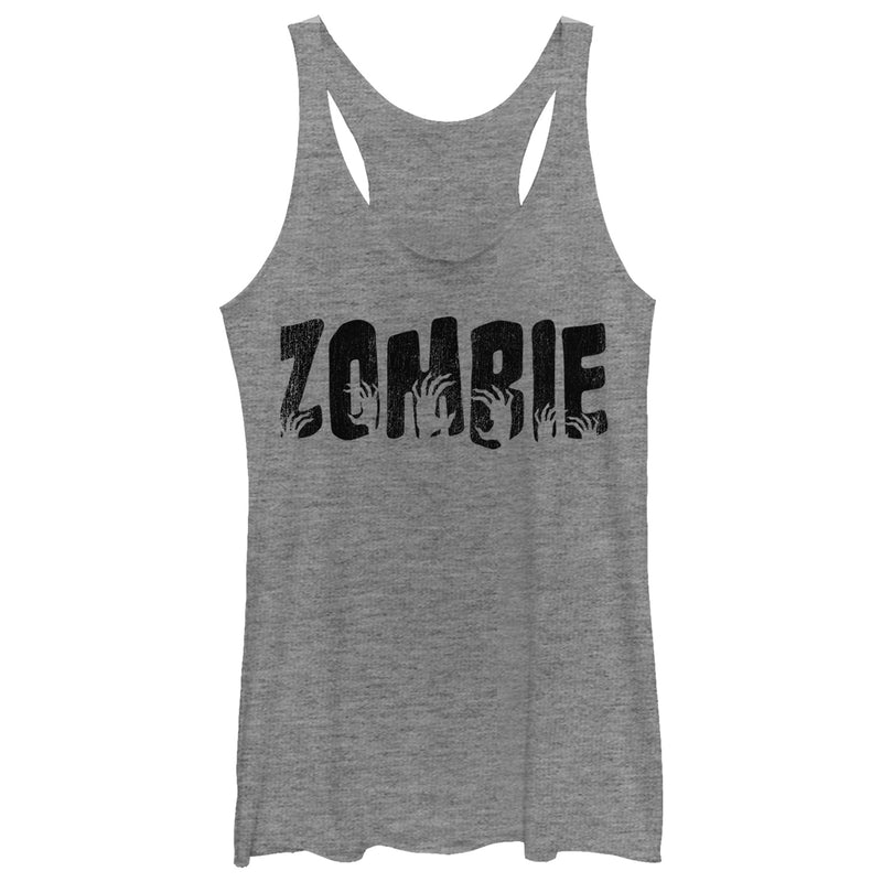 Women's CHIN UP Halloween Zombie Hands Racerback Tank Top