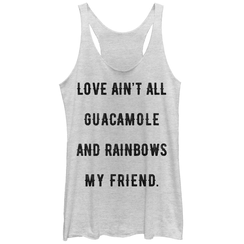 Women's CHIN UP Love Ain't Guacamole Racerback Tank Top