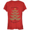 Junior's CHIN UP Christmas Mustache Tree T-Shirt