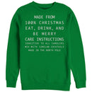 Women's CHIN UP Christmas Care Instructions Sweatshirt