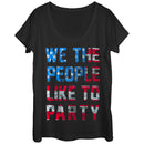 Women's Lost Gods Fourth of July  People Like to Party Scoop Neck