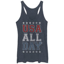 Women's Lost Gods Fourth of July  USA All Day Racerback Tank Top