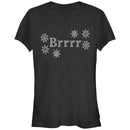 Junior's Lost Gods Christmas Brrrr Snowflake T-Shirt