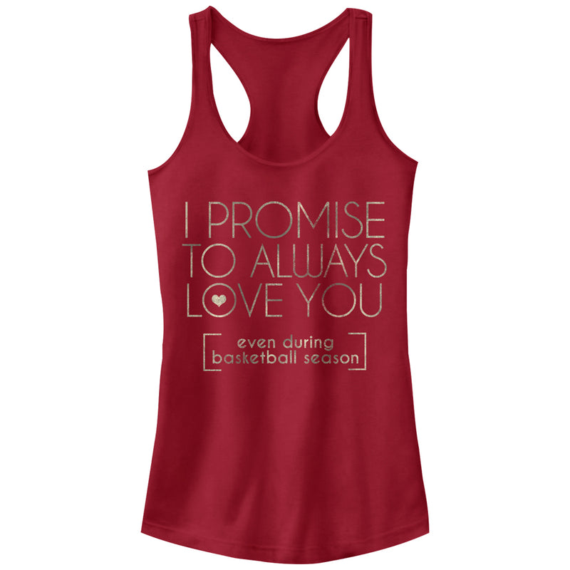 Junior's CHIN UP Promise to Love You in Basketball Racerback Tank Top