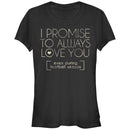 Junior's CHIN UP I Promise to Love You During Football Season T-Shirt