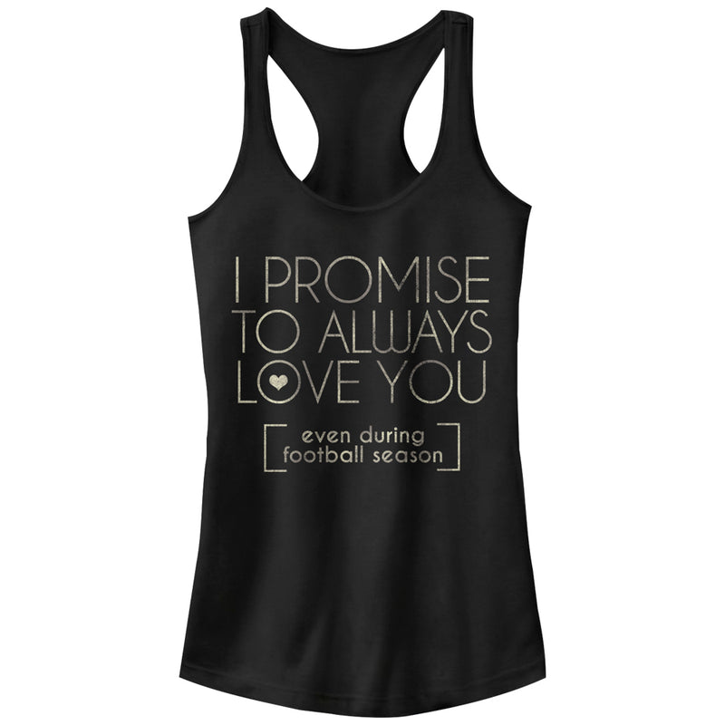 Junior's CHIN UP Love You During Football Racerback Tank Top