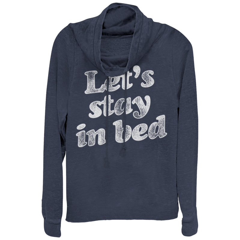 Junior's CHIN UP Stay in Bed Cowl Neck Sweatshirt