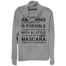 Junior's CHIN UP Anything Possible with Mascara Cowl Neck Sweatshirt