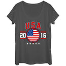 Women's Lost Gods Fourth of July  USA 2016 Scoop Neck