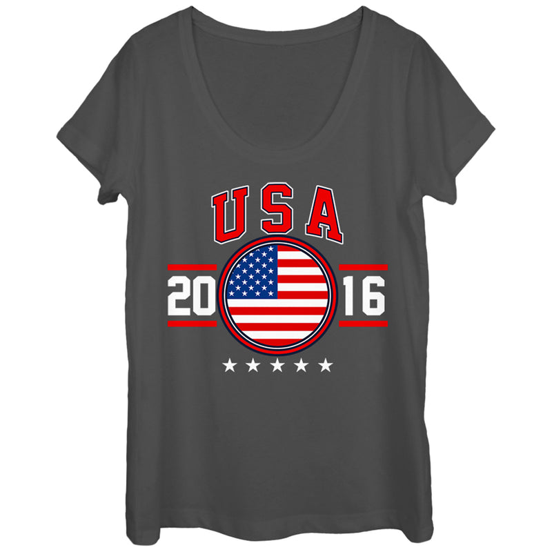 Women's Lost Gods Fourth of July  USA 2016 Scoop Neck