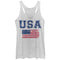 Women's Lost Gods Fourth of July  Flag USA Racerback Tank Top