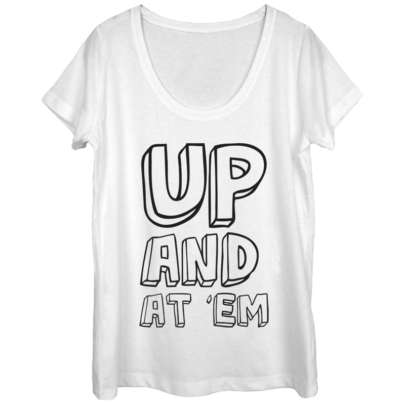 Women's CHIN UP Outline Up and At Em Scoop Neck