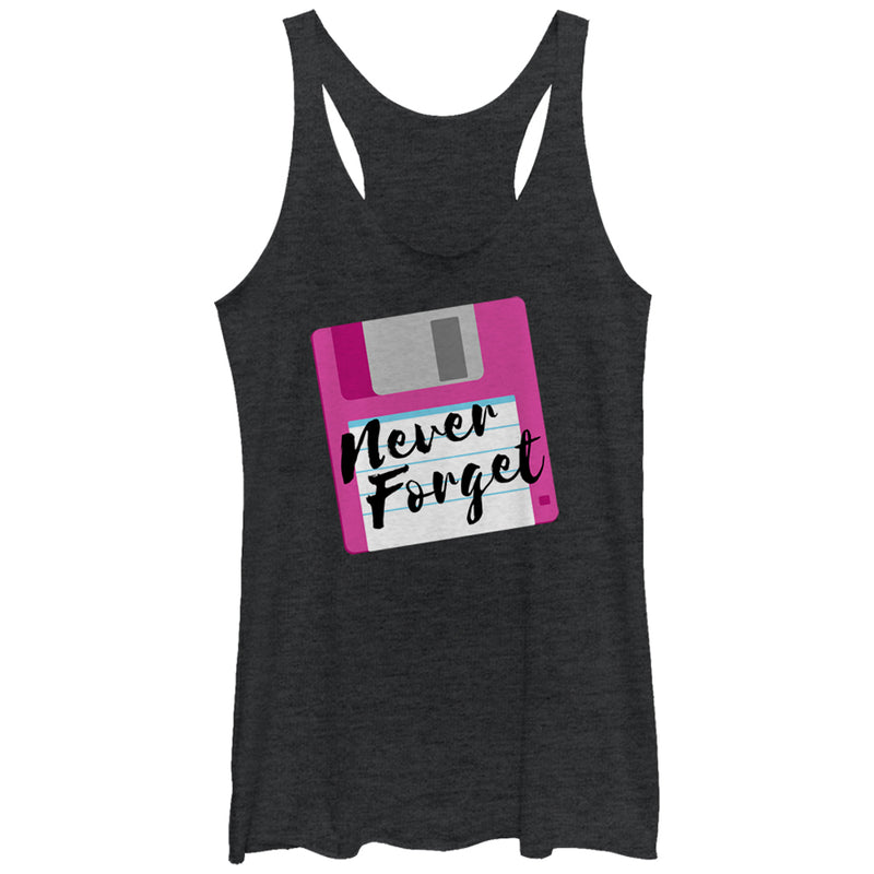 Women's CHIN UP Never Forget Floppy Disk Racerback Tank Top