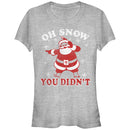 Junior's Lost Gods Christmas Snow You Didn't T-Shirt