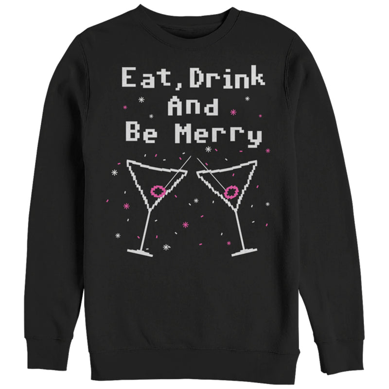 Women's CHIN UP Christmas Drink Be Merry Sweatshirt
