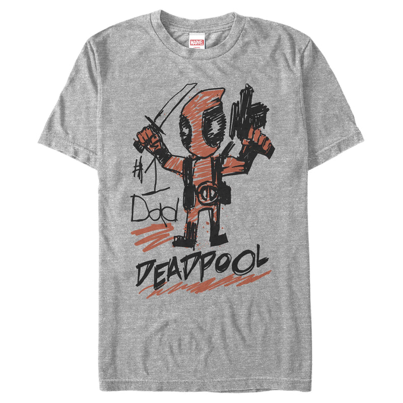 Men's Marvel Deadpool Number One Dad T-Shirt