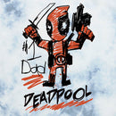 Men's Marvel Deadpool Number 1 Dad Drawing T-Shirt