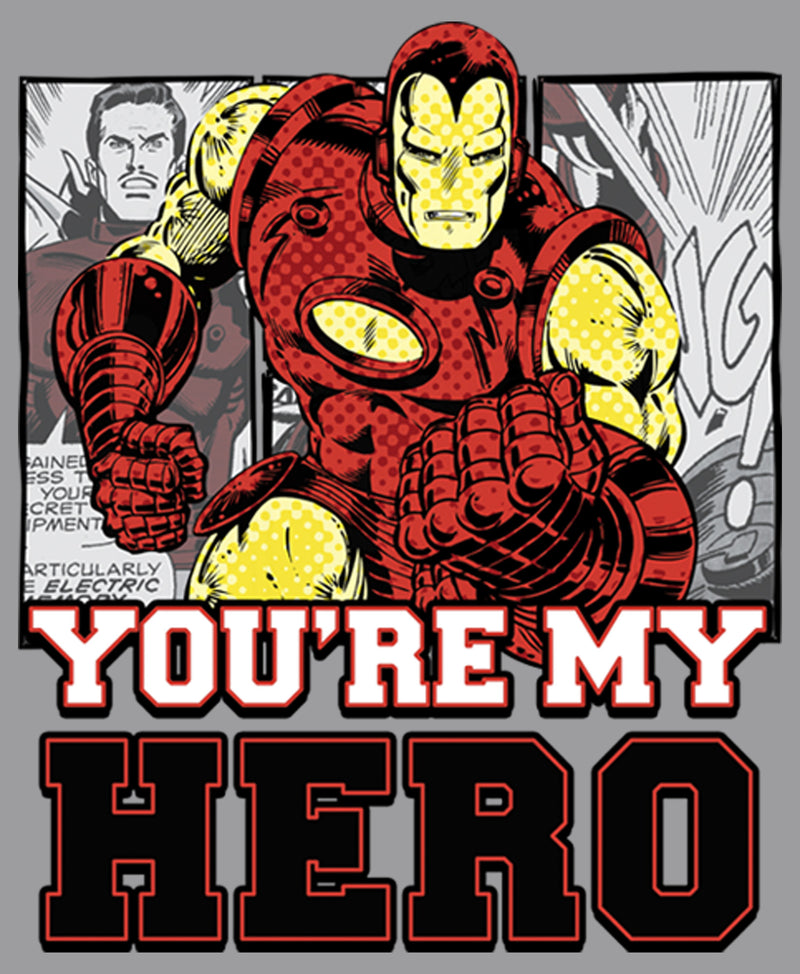 Boy's Marvel Iron Man You're My Hero Pull Over Hoodie