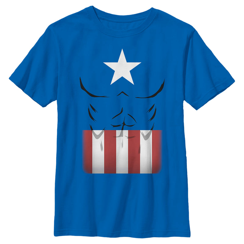 Boy's Marvel Captain America Muscles Suit T-Shirt