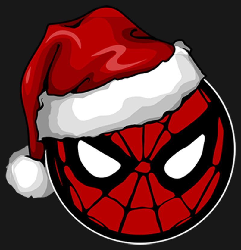 Men's Marvel Christmas Spider-Man Santa Hat Long Sleeve Shirt