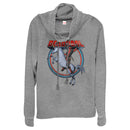 Junior's Marvel Deadpool Unicorn Ride Cowl Neck Sweatshirt