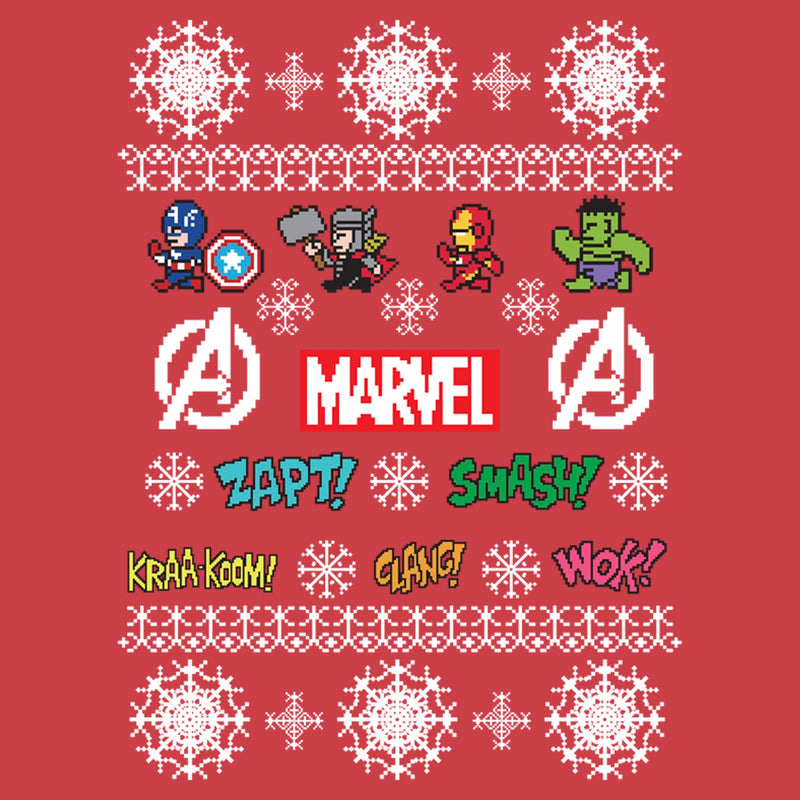 Men's Marvel Avengers Holiday Pixels T-Shirt