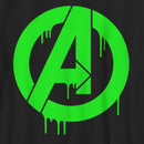 Boy's Marvel Avengers Logo Green Paint Drip T-Shirt