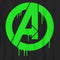 Boy's Marvel Avengers Logo Green Paint Drip T-Shirt