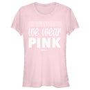 Junior's Mean Girls We Wear Pink Quote T-Shirt