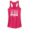 Junior's Mean Girls We Wear Pink Quote Racerback Tank Top