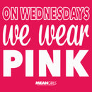 Junior's Mean Girls We Wear Pink Quote Racerback Tank Top