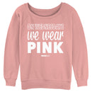 Junior's Mean Girls We Wear Pink Quote Sweatshirt