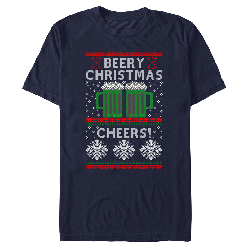 Men's Lost Gods Ugly Sweater Christmas Cheers T-Shirt