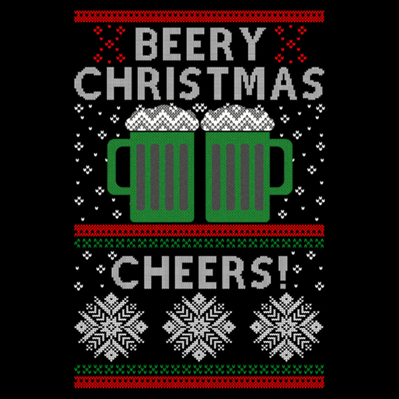 Junior's Lost Gods Ugly Sweater Christmas Cheers T-Shirt