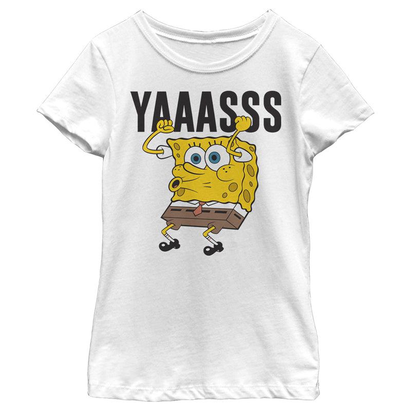 Girl's SpongeBob SquarePants Yasss Cheer T-Shirt