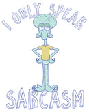 Girl's SpongeBob SquarePants I Only Speak Sarcasm Squidward T-Shirt