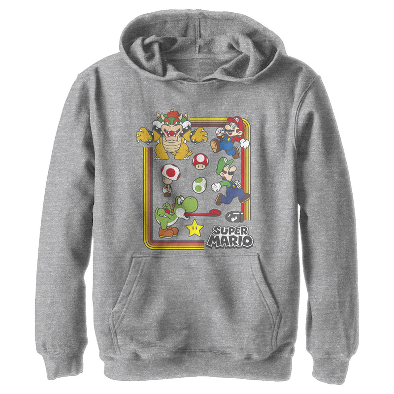 Boy's Nintendo Super Mario Rainbow Frame Pull Over Hoodie