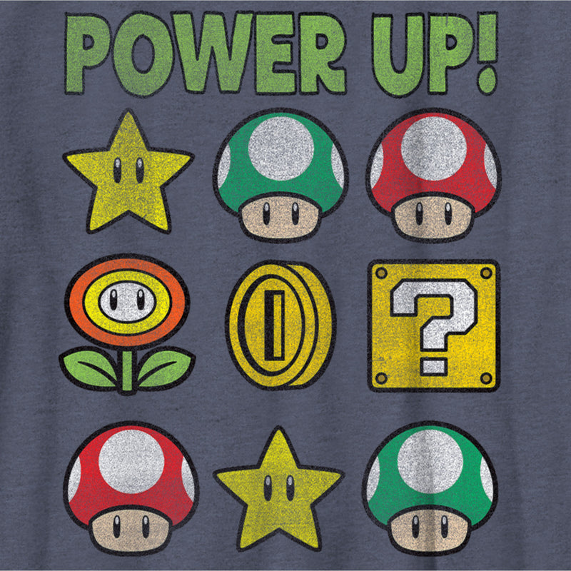 Boy's Nintendo Super Mario Power Up Bingo T-Shirt