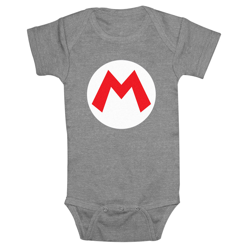 Infant's Nintendo Mario Circle Icon Onesie