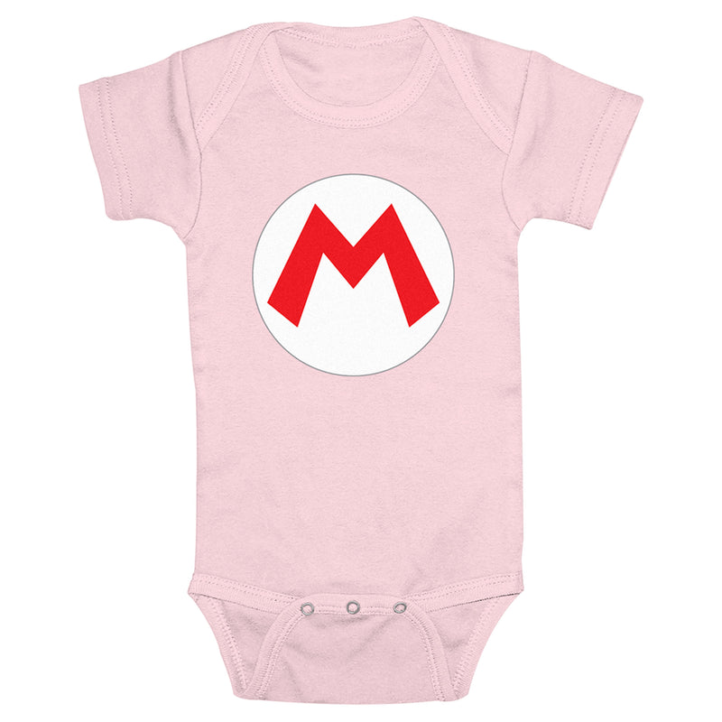 Infant's Nintendo Mario Circle Icon Onesie