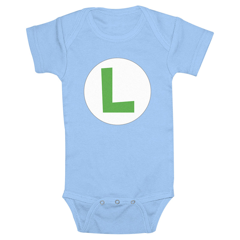 Infant's Nintendo Luigi Circle Icon Onesie