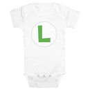 Infant's Nintendo Luigi Circle Icon Onesie