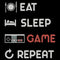 Men's Nintendo Eat Sleep NES Game Repeat T-Shirt