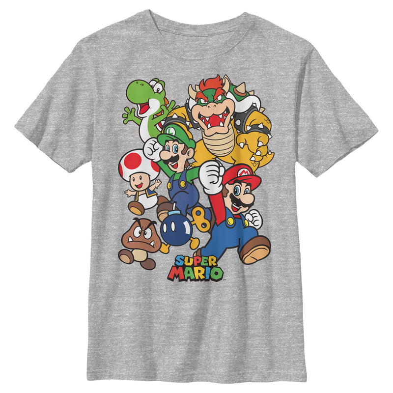 Boy's Nintendo Super Mario Team Poster T-Shirt